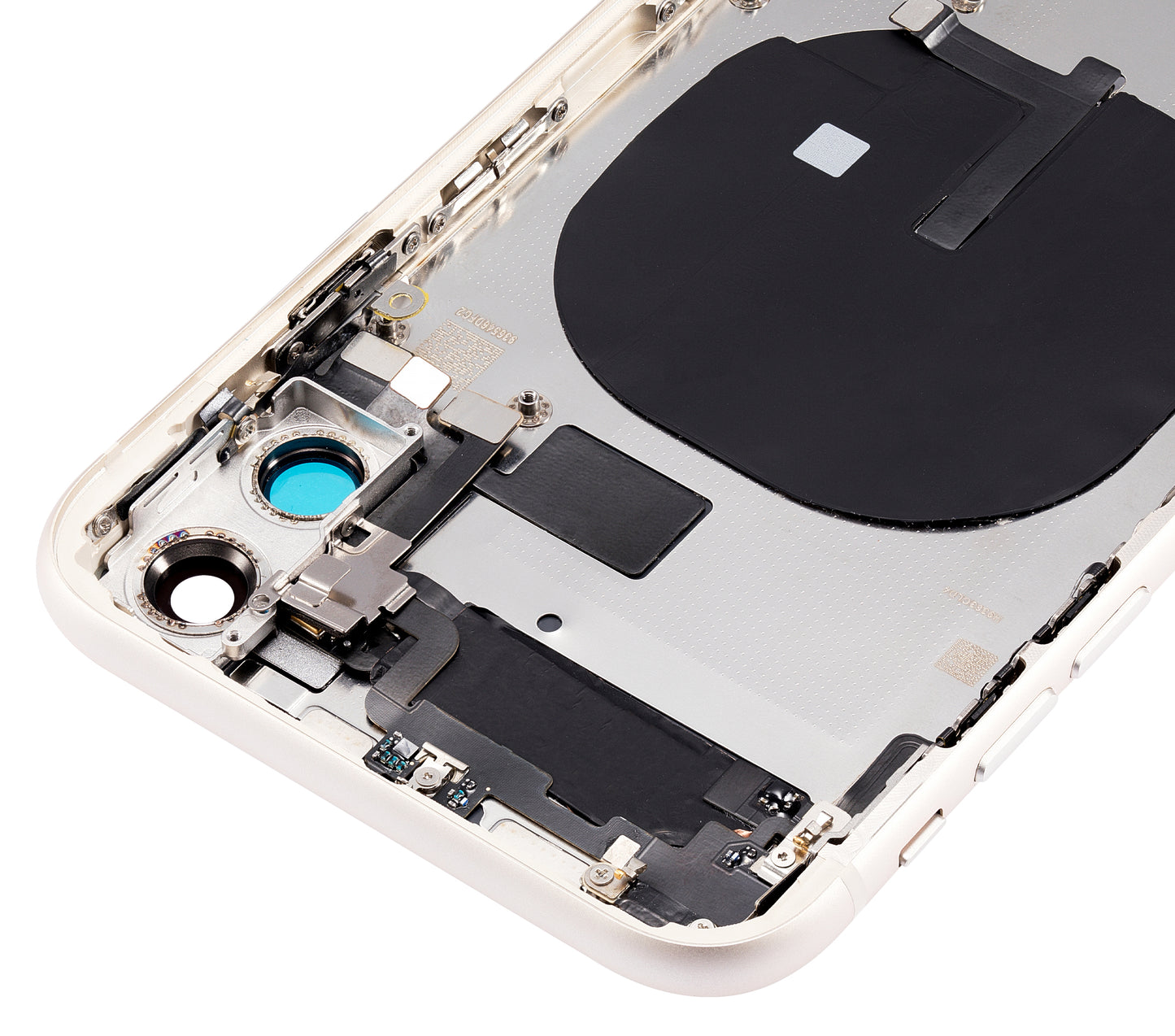 Back Housing W/ Small Components Pre-Installed For iPhone 11 (No Logo) (Aftermarket Plus) (White)