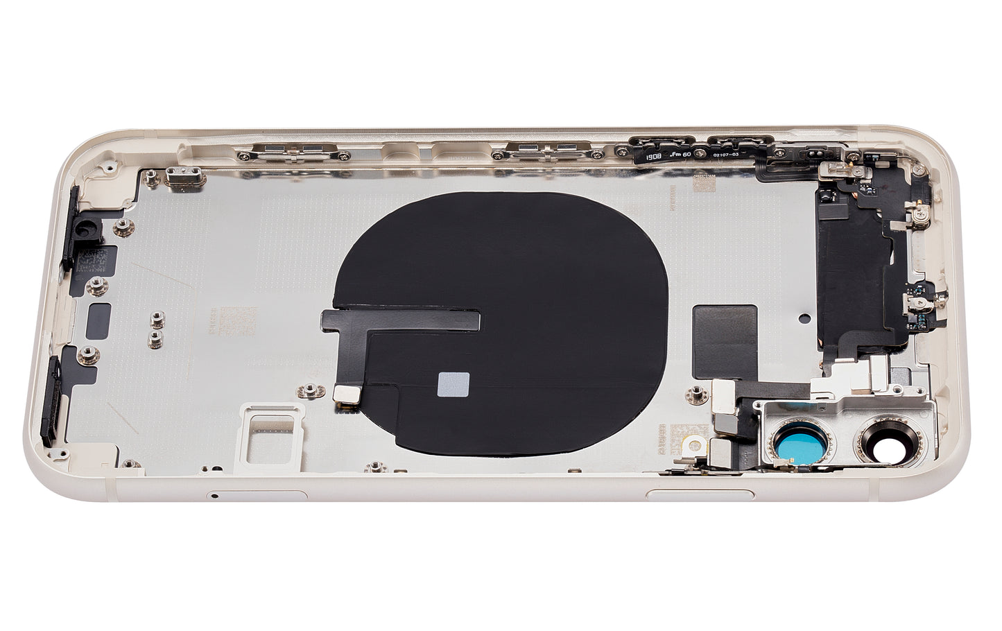 Back Housing W/ Small Components Pre-Installed For iPhone 11 (No Logo) (Aftermarket Plus) (White)