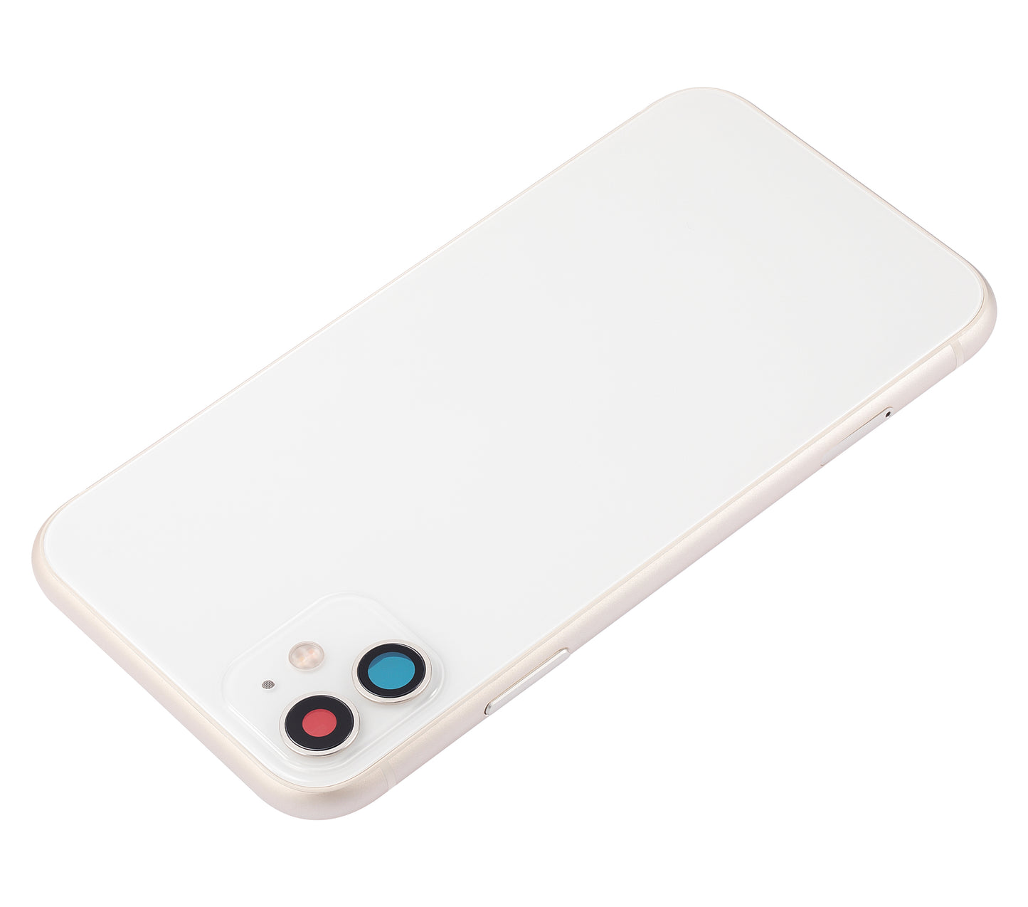 Back Housing W/ Small Components Pre-Installed For iPhone 11 (No Logo) (Aftermarket Plus) (White)