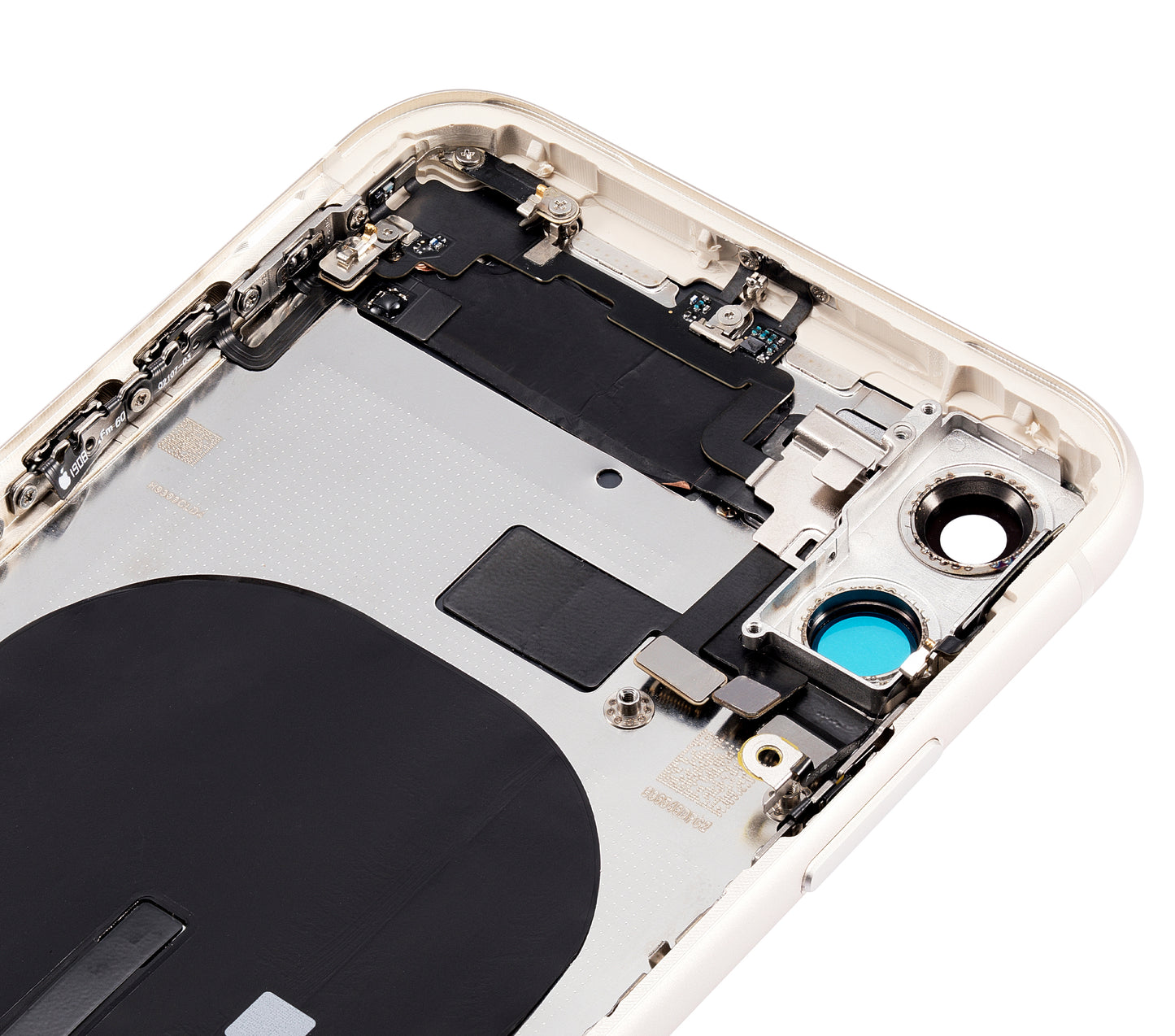 Back Housing W/ Small Components Pre-Installed For iPhone 11 (No Logo) (Aftermarket Plus) (White)