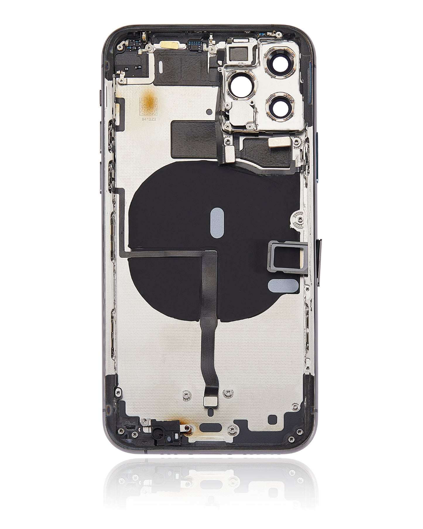 Back Housing W/ Small Components Pre-Installed For iPhone 11 Pro (No Logo) (Aftermarket Plus) (Space Gray)