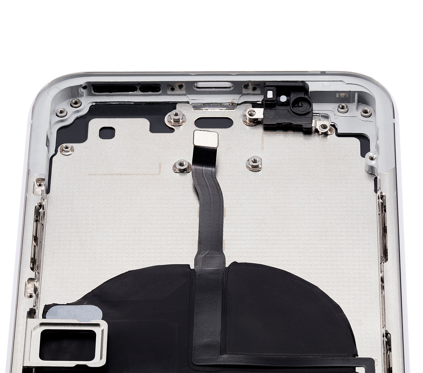Back Housing W/ Small Components Pre-Installed For iPhone 11 Pro (No Logo) (Aftermarket Plus) (Silver)