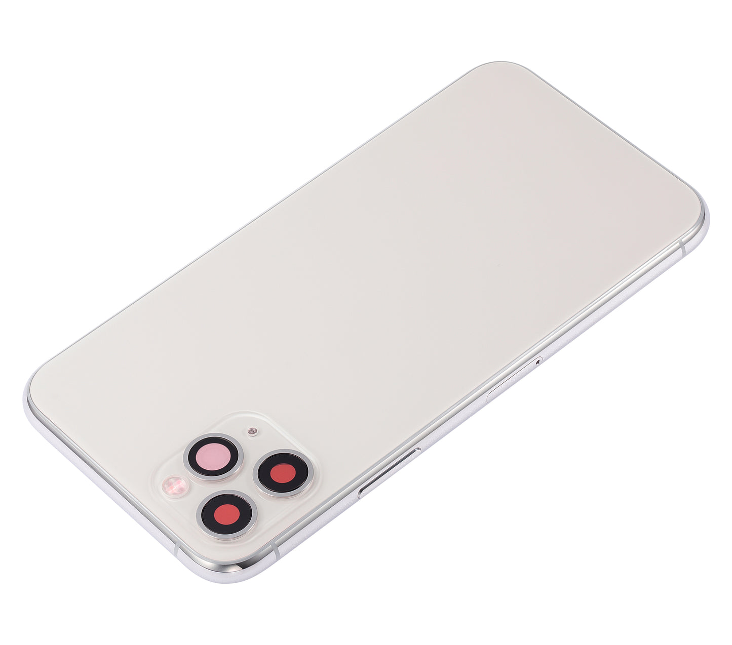 Back Housing W/ Small Components Pre-Installed For iPhone 11 Pro (No Logo) (Aftermarket Plus) (Silver)
