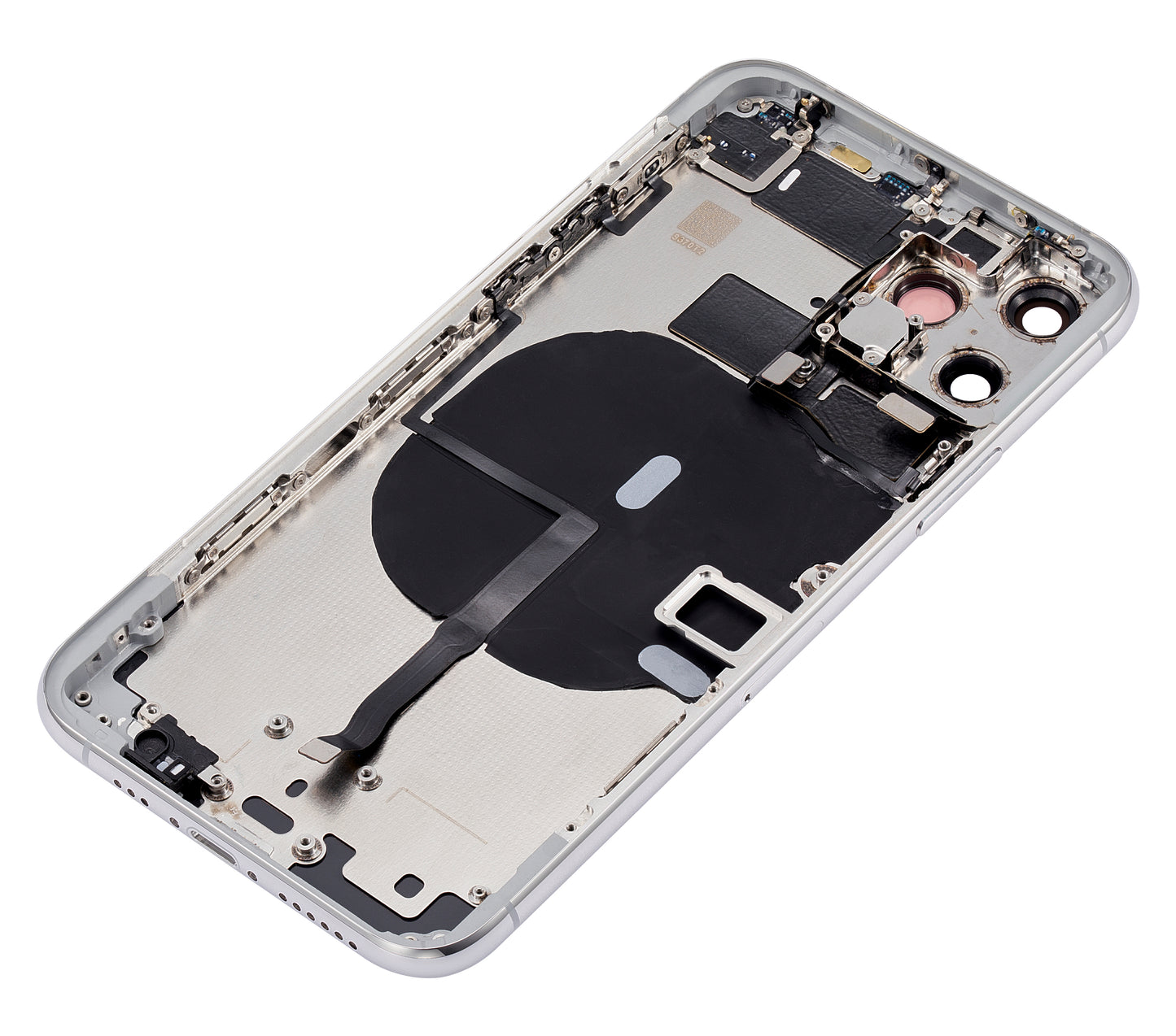 Back Housing W/ Small Components Pre-Installed For iPhone 11 Pro (No Logo) (Aftermarket Plus) (Silver)