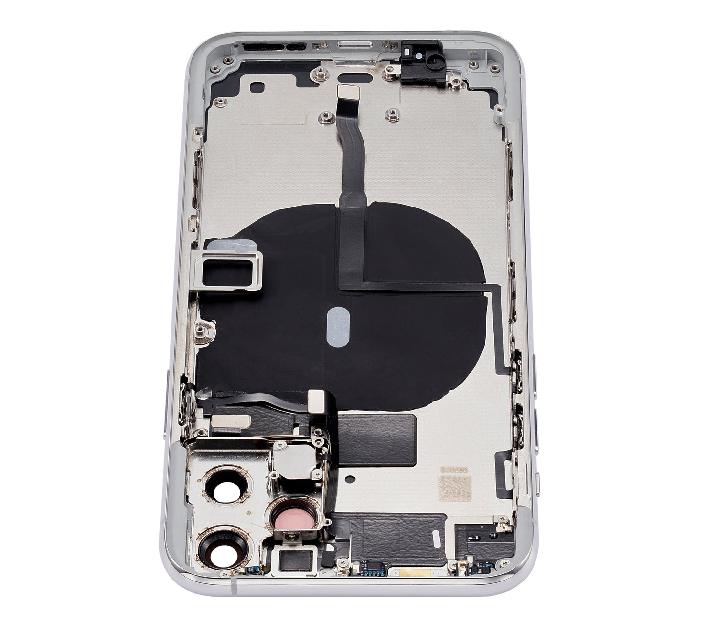 Back Housing W/ Small Components Pre-Installed For iPhone 11 Pro (No Logo) (Aftermarket Plus) (Silver)