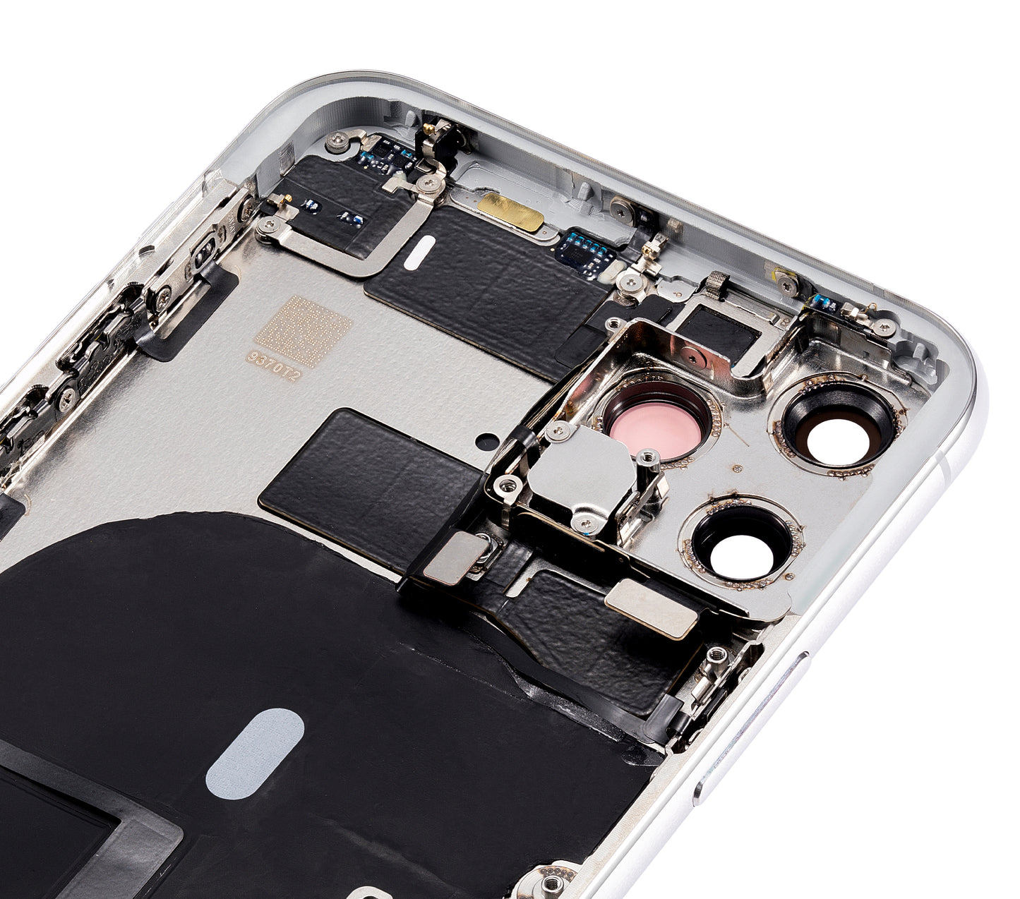 Back Housing W/ Small Components Pre-Installed For iPhone 11 Pro (No Logo) (Aftermarket Plus) (Silver)