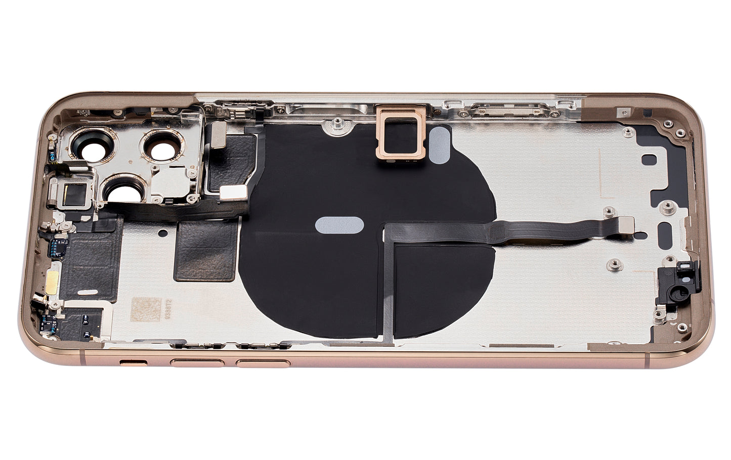 Back Housing W/ Small Components Pre-Installed For iPhone 11 Pro (No Logo) (Aftermarket Plus) (Gold)