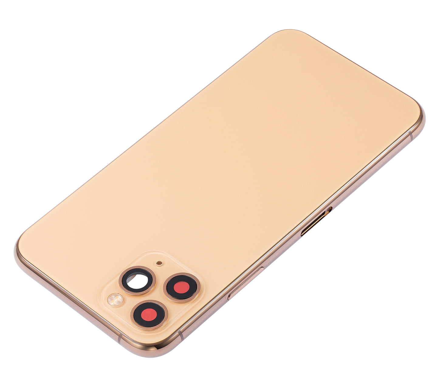 Back Housing W/ Small Components Pre-Installed For iPhone 11 Pro (No Logo) (Aftermarket Plus) (Gold)