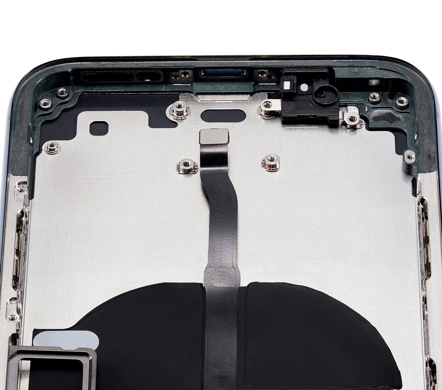 Back Housing W/ Small Components Pre-Installed For iPhone 11 Pro (No Logo) (Aftermarket Plus) (Midnight Green)