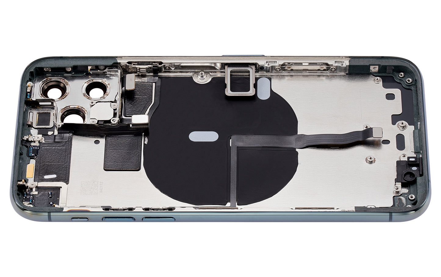 Back Housing W/ Small Components Pre-Installed For iPhone 11 Pro (No Logo) (Aftermarket Plus) (Midnight Green)