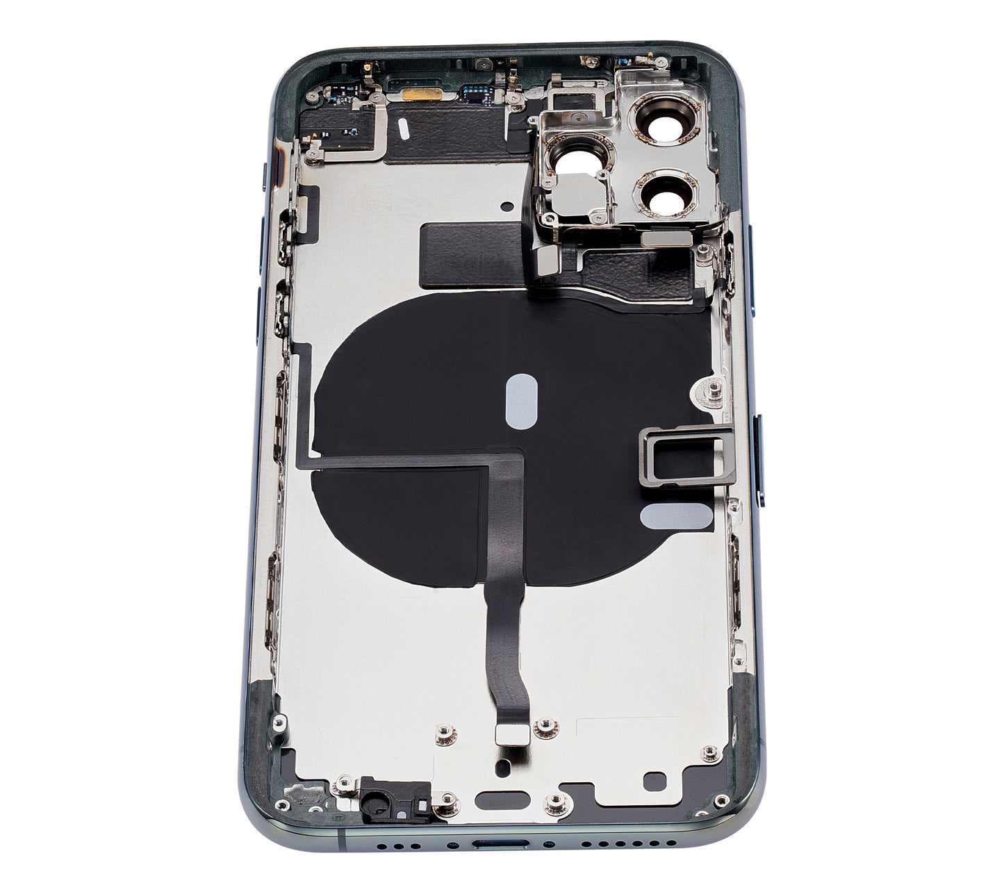Back Housing W/ Small Components Pre-Installed For iPhone 11 Pro (No Logo) (Aftermarket Plus) (Midnight Green)
