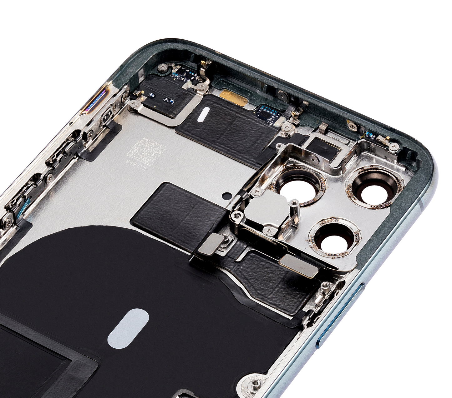 Back Housing W/ Small Components Pre-Installed For iPhone 11 Pro (No Logo) (Aftermarket Plus) (Midnight Green)