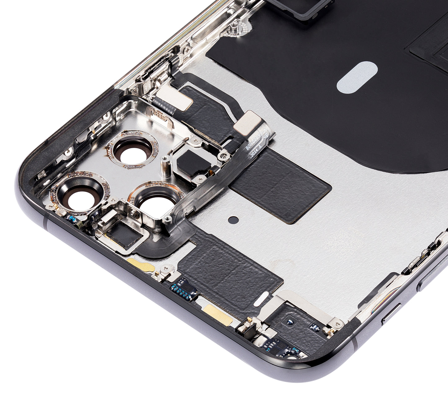 Back Housing W/ Small Components Pre-Installed For iPhone 11 Pro Max (No Logo) (Aftermarket Plus) (Space Gray)