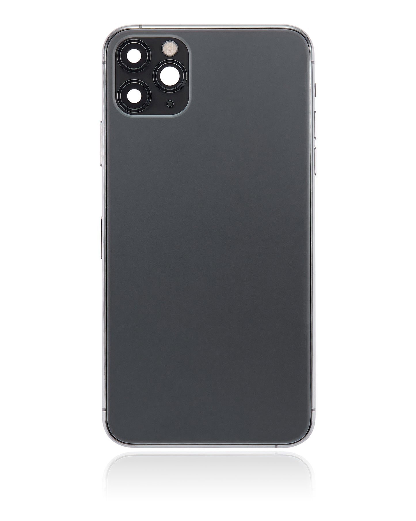Back Housing W/ Small Components Pre-Installed For iPhone 11 Pro Max (No Logo) (Aftermarket Plus) (Space Gray)