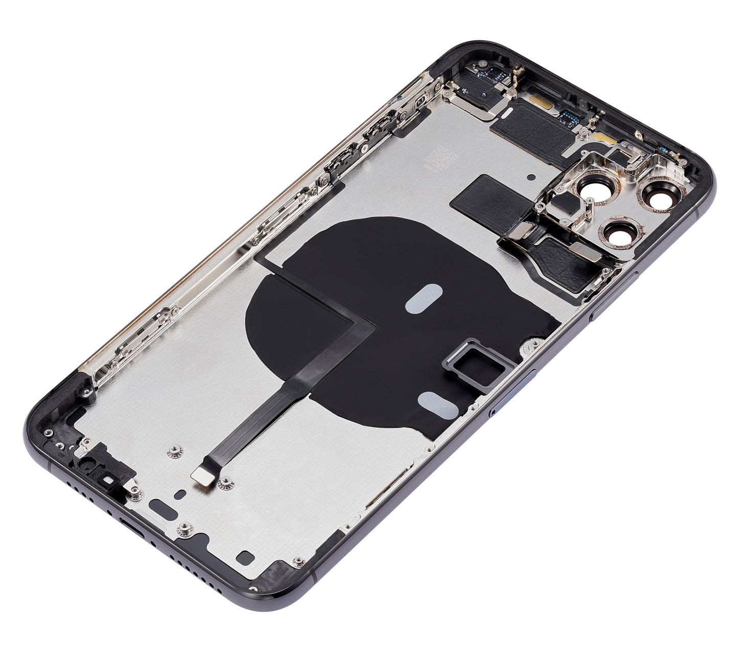 Back Housing W/ Small Components Pre-Installed For iPhone 11 Pro Max (No Logo) (Aftermarket Plus) (Space Gray)