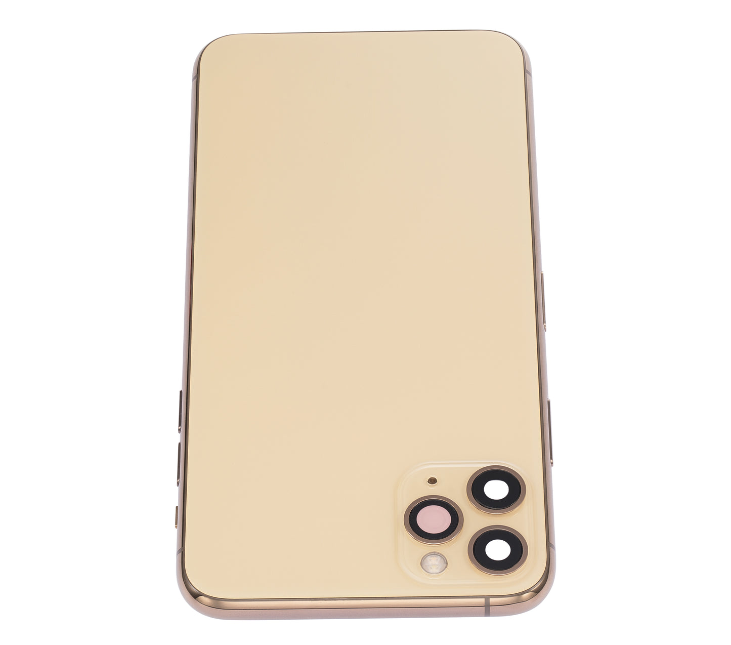 Back Housing W/ Small Components Pre-Installed For iPhone 11 Pro Max (No Logo) (Aftermarket Plus) (Gold)