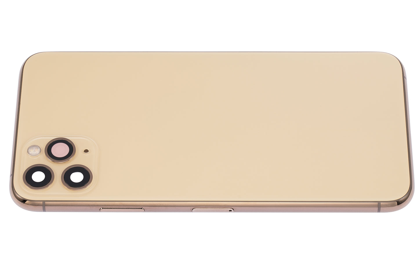 Back Housing W/ Small Components Pre-Installed For iPhone 11 Pro Max (No Logo) (Aftermarket Plus) (Gold)