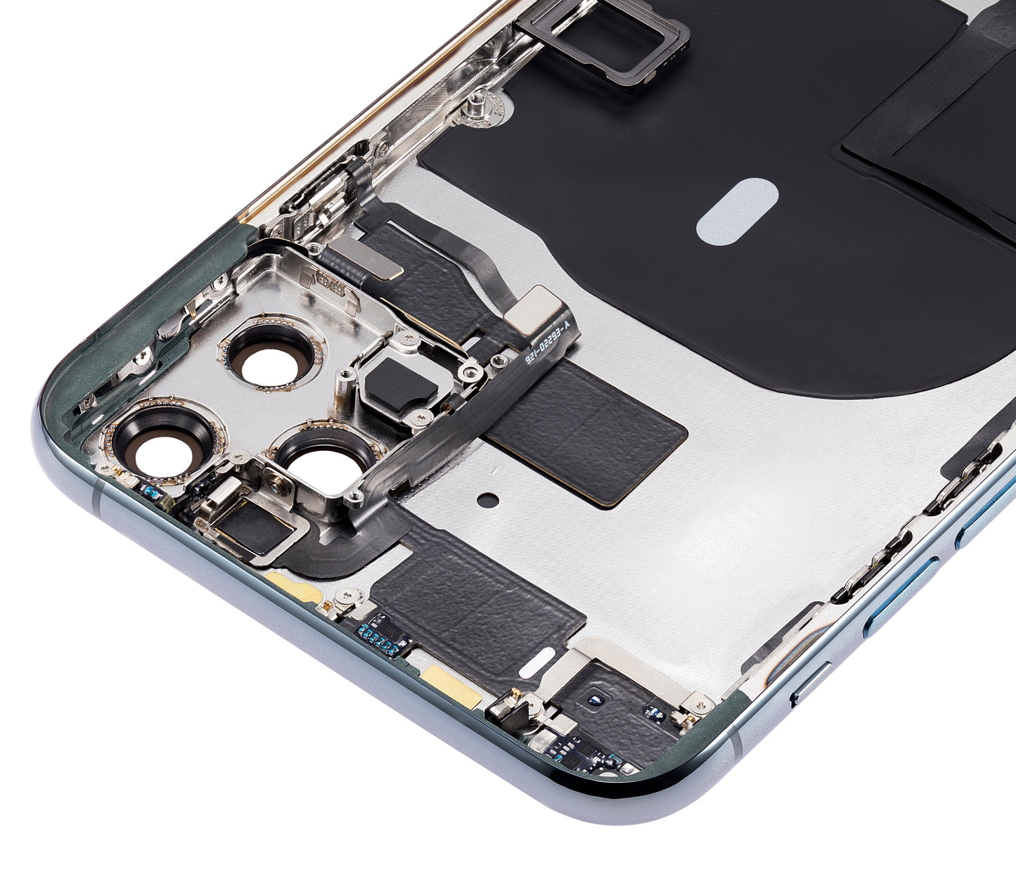 Back Housing W/ Small Components Pre-Installed For iPhone 11 Pro Max (No Logo) (Aftermarket Plus) (Midnight Green)