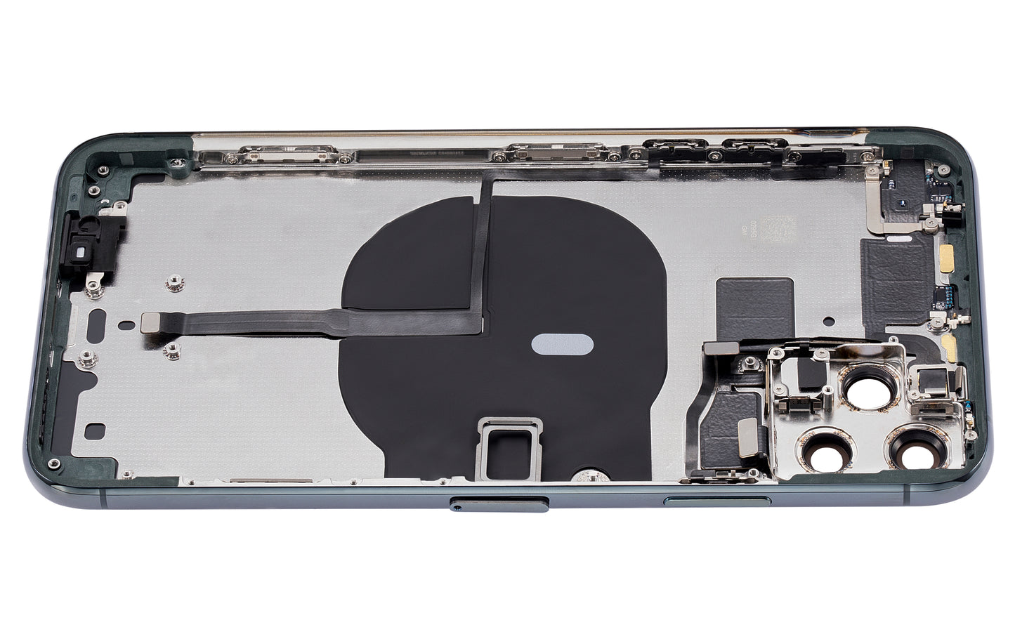 Back Housing W/ Small Components Pre-Installed For iPhone 11 Pro Max (No Logo) (Aftermarket Plus) (Midnight Green)