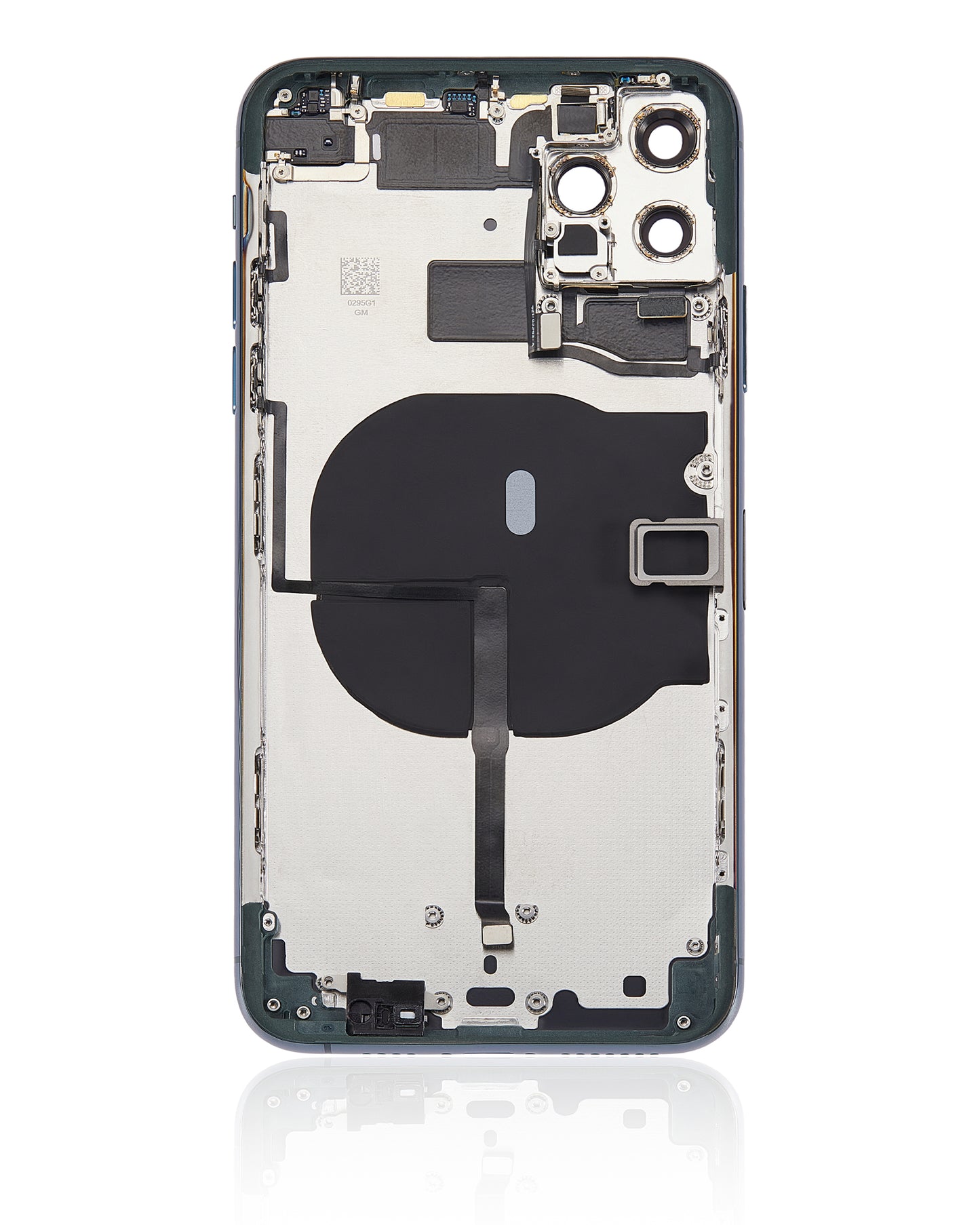 Back Housing W/ Small Components Pre-Installed For iPhone 11 Pro Max (No Logo) (Aftermarket Plus) (Midnight Green)