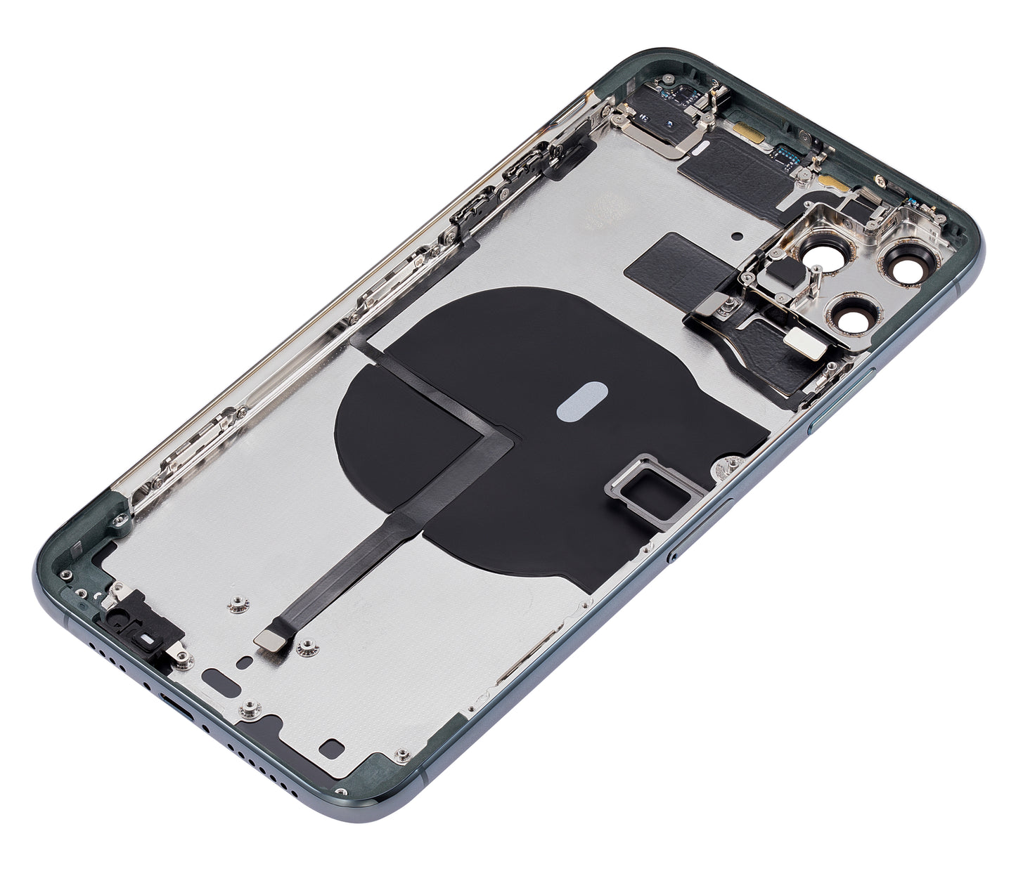 Back Housing W/ Small Components Pre-Installed For iPhone 11 Pro Max (No Logo) (Aftermarket Plus) (Midnight Green)