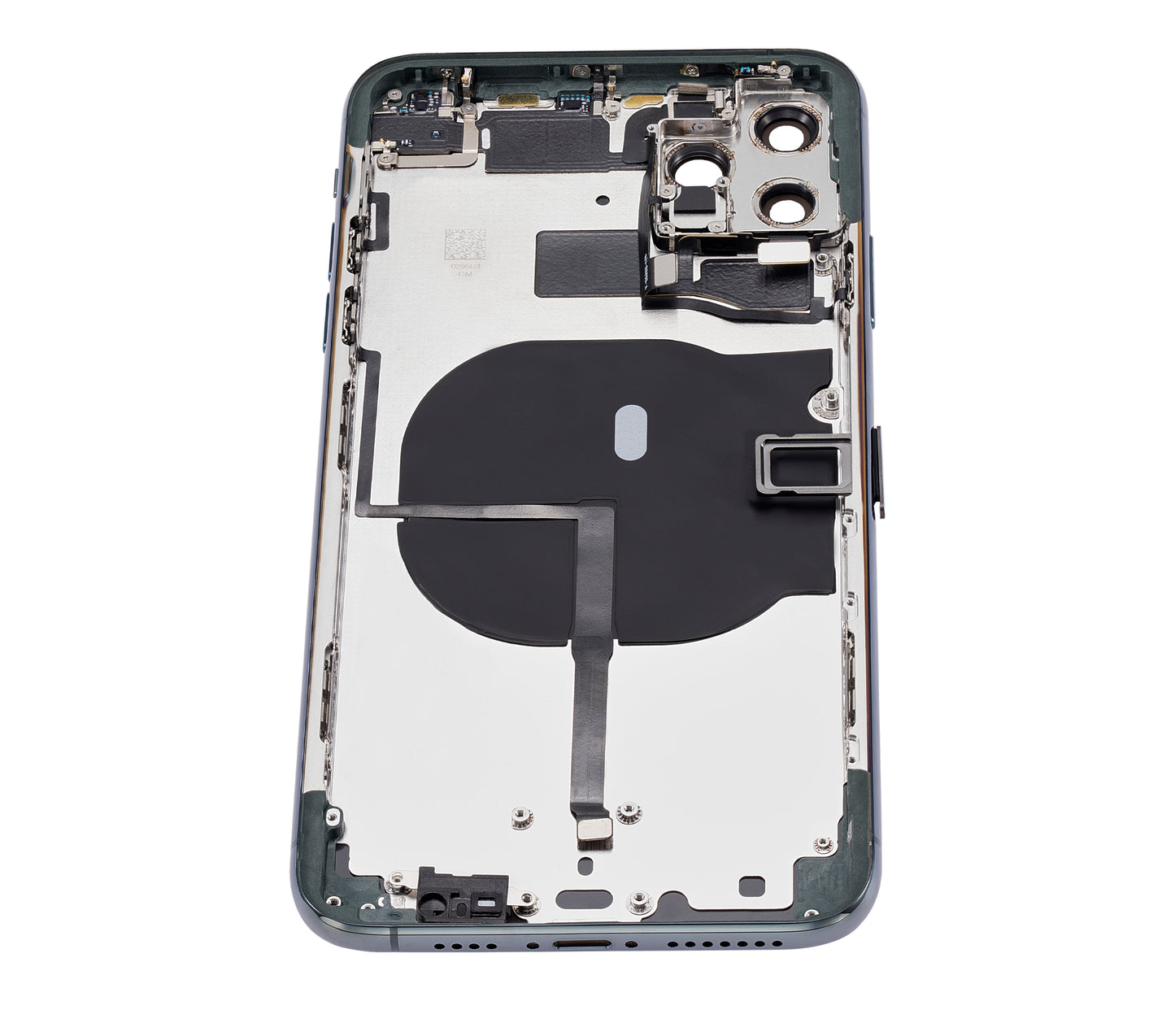 Back Housing W/ Small Components Pre-Installed For iPhone 11 Pro Max (No Logo) (Aftermarket Plus) (Midnight Green)