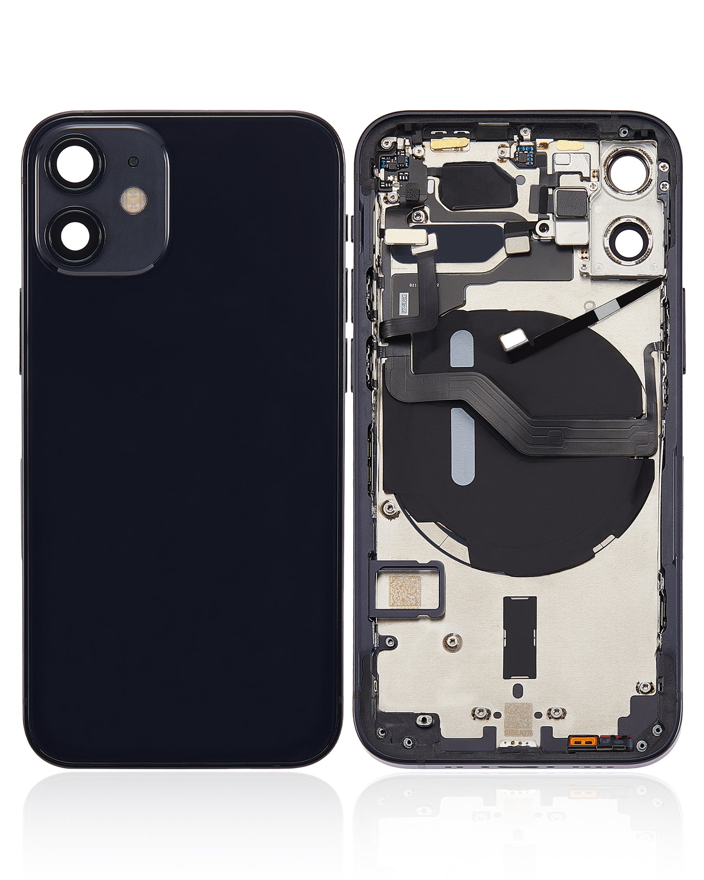 Back Housing W/ Small Parts For iPhone 12 Mini (US Version) (Aftermarket Plus) (Black)