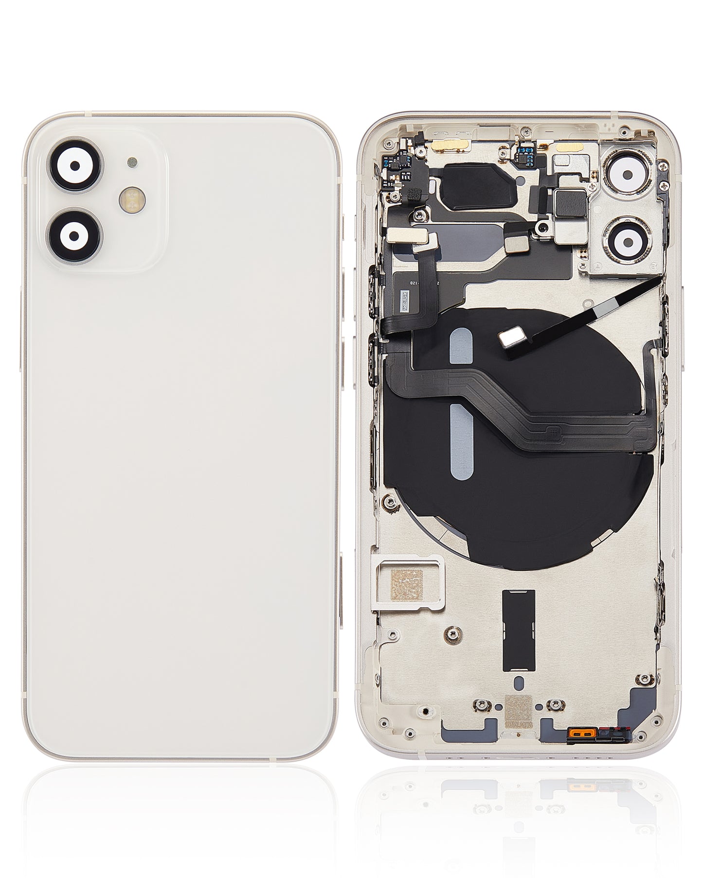 Back Housing W/ Small Parts For iPhone 12 Mini (US Version) (Aftermarket Plus) (White)