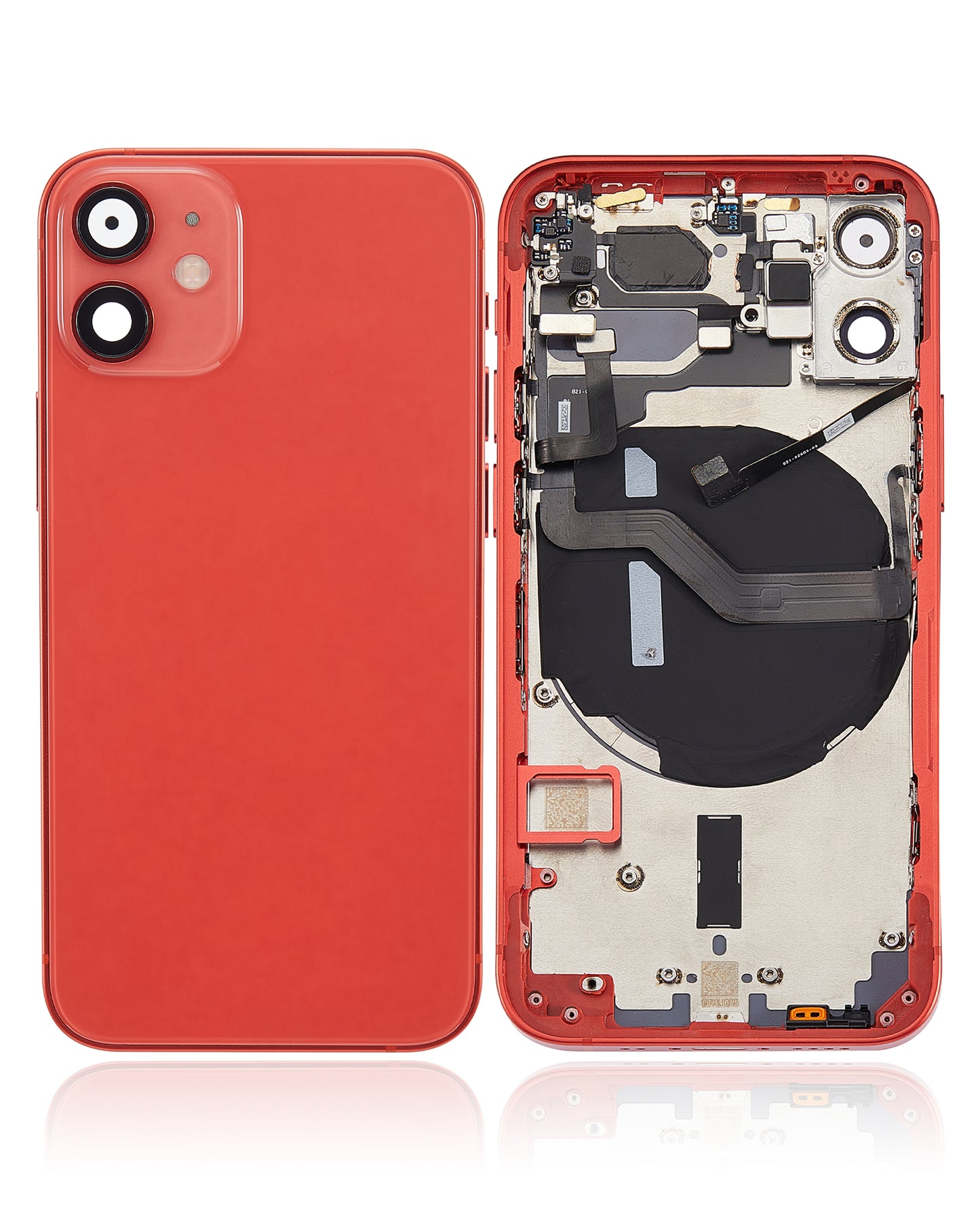 Back Housing W/ Small Parts For iPhone 12 Mini (US Version) (Aftermarket Plus) (Red)