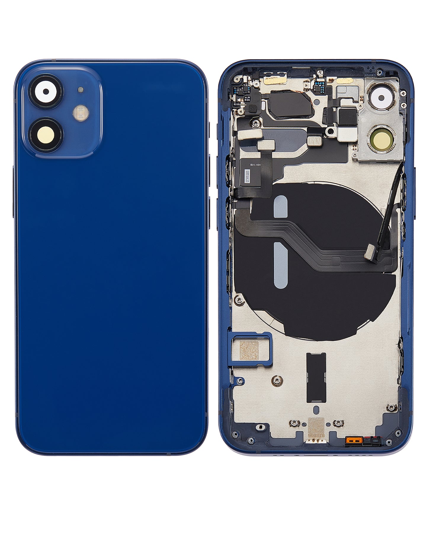 Back Housing W/ Small Parts For iPhone 12 Mini (US Version) (Aftermarket Plus) (Blue)