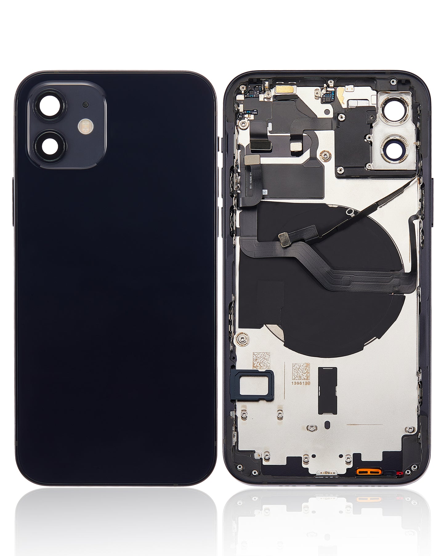 Back Housing W/ Small Parts For iPhone 12 (US Version) (Aftermarket Plus) (Black)