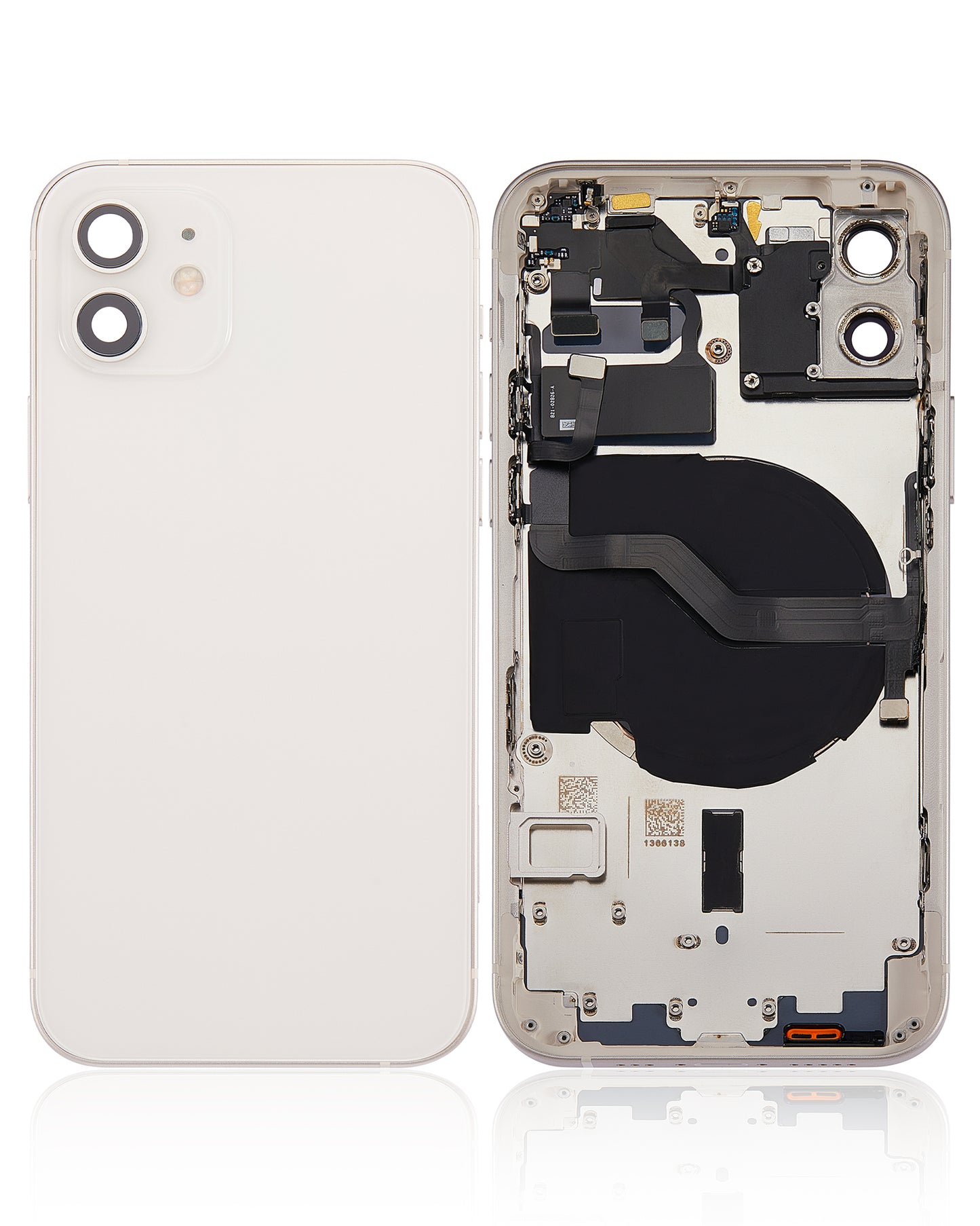 Back Housing W/ Small Parts For iPhone 12 (US Version) (Aftermarket Plus) (White)
