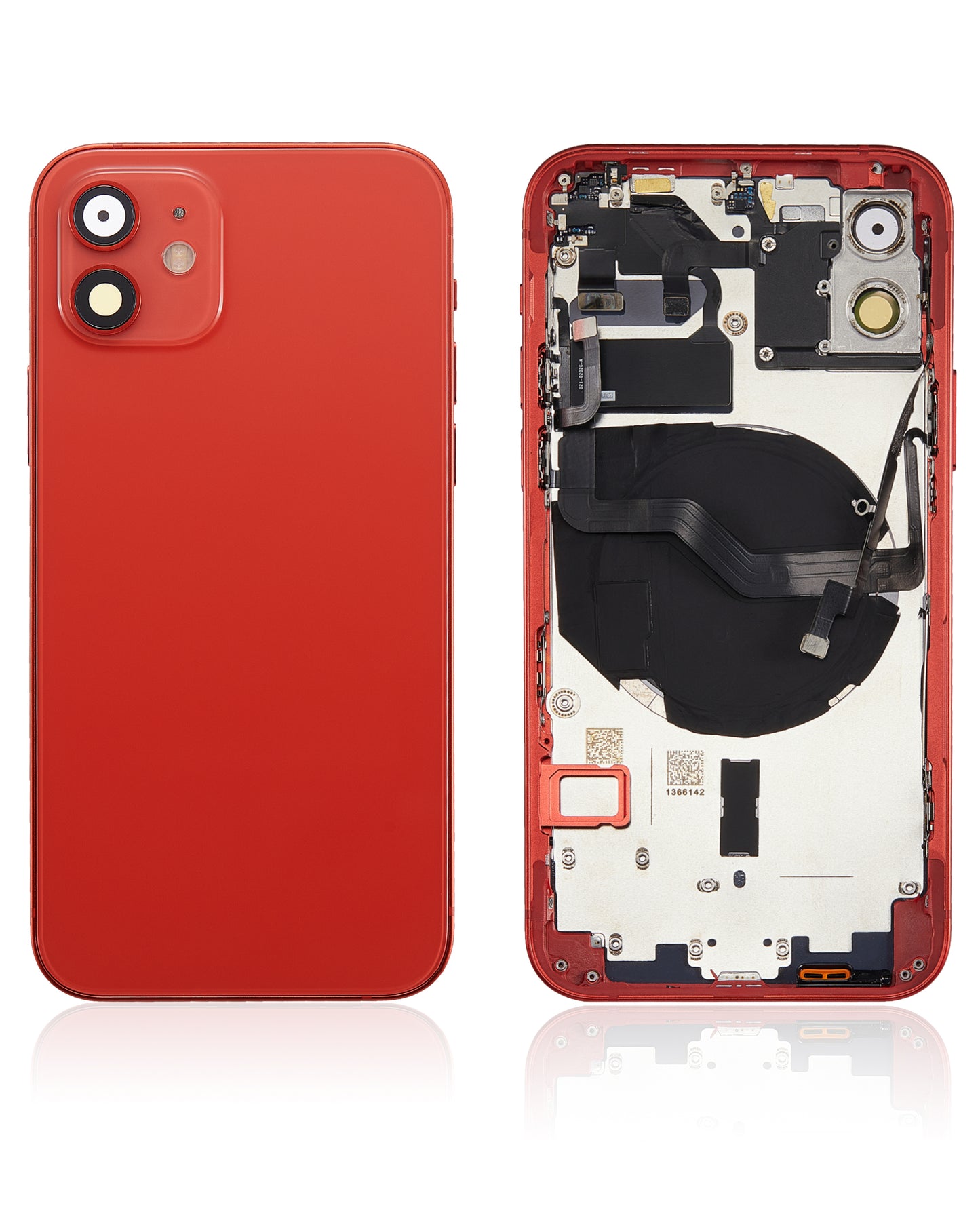 Back Housing W/ Small Parts For iPhone 12 (US Version) (Aftermarket Plus) (Red)