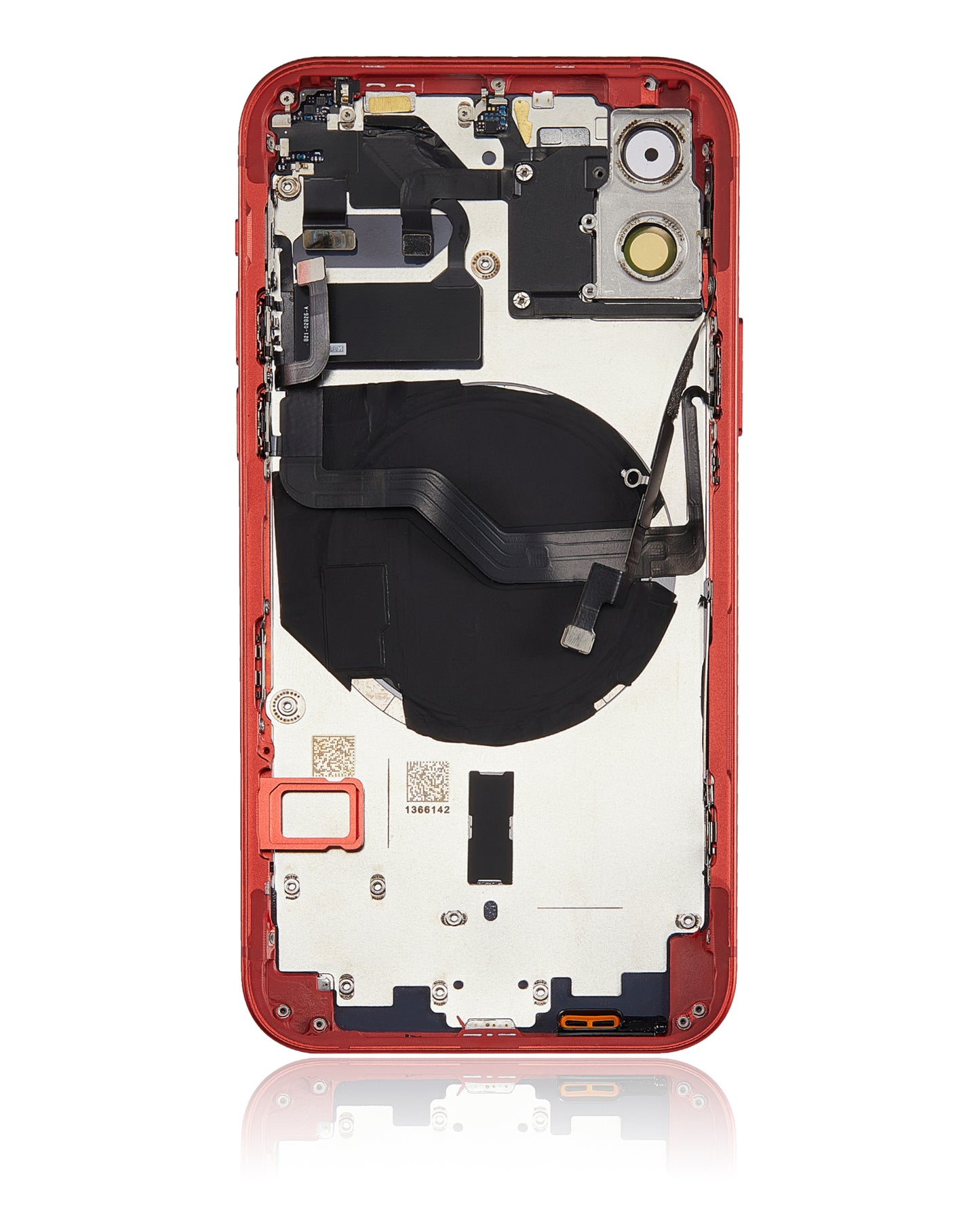 Back Housing W/ Small Parts For iPhone 12 (US Version) (Aftermarket Plus) (Red)
