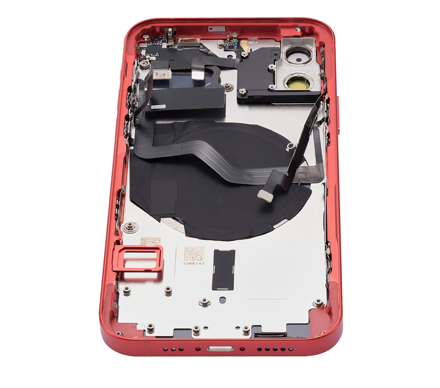 Back Housing W/ Small Parts For iPhone 12 (US Version) (Aftermarket Plus) (Red)