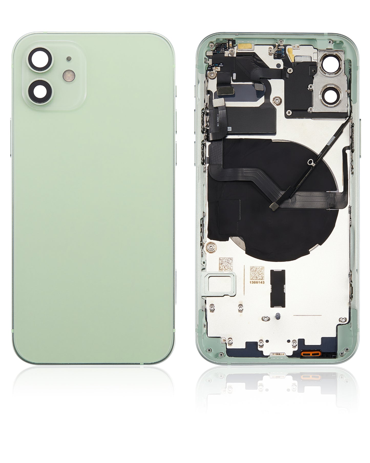 Back Housing W/ Small Parts For iPhone 12 (US Version) (Aftermarket Plus) (Green)