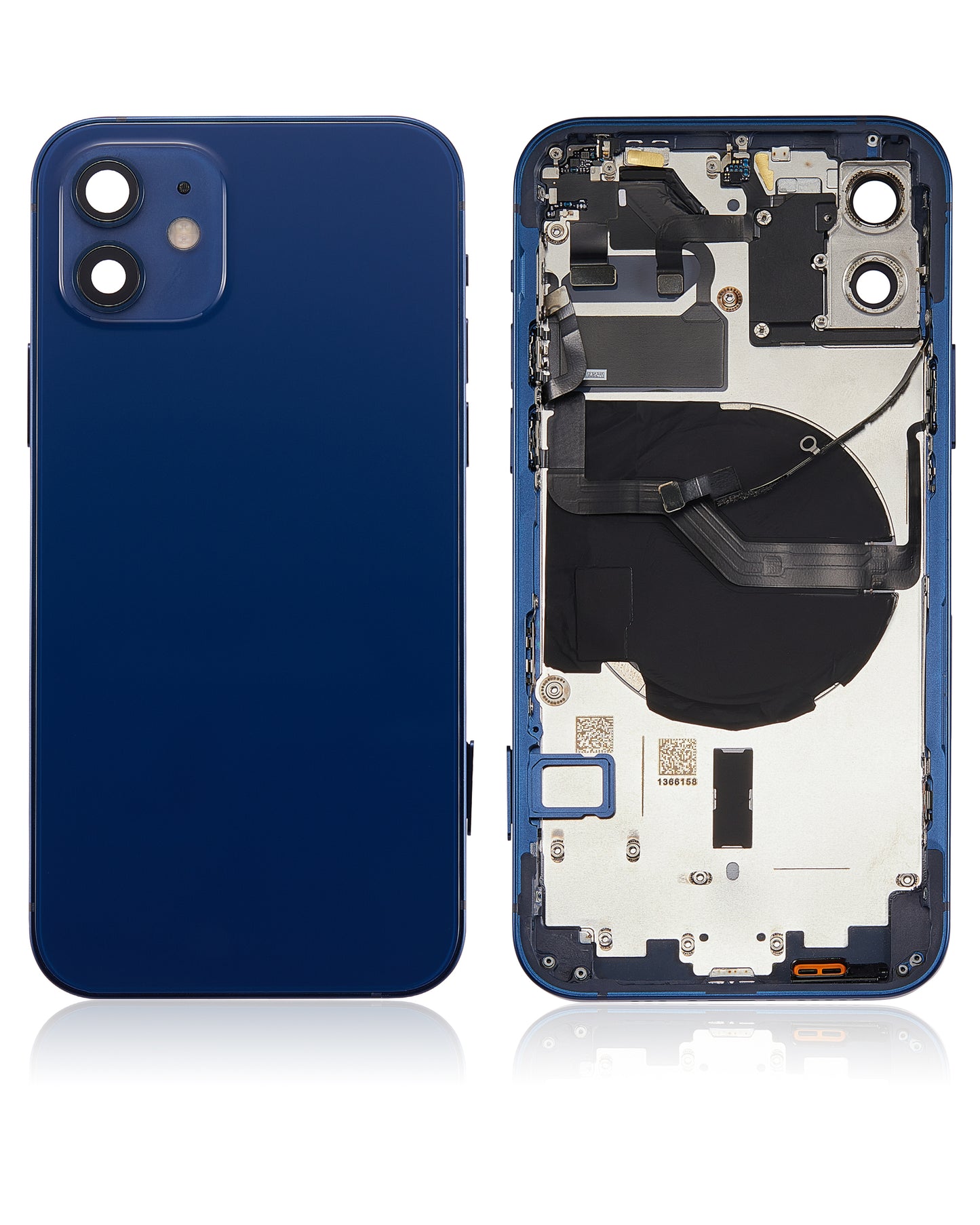 Back Housing W/ Small Parts For iPhone 12 (US Version) (Aftermarket Plus) (Blue)