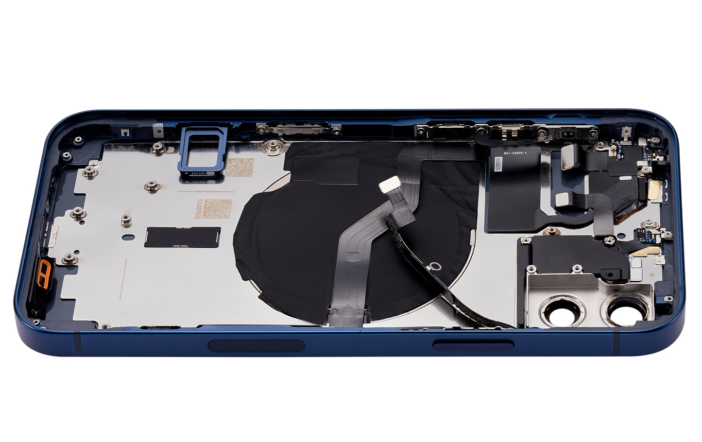 Back Housing W/ Small Parts For iPhone 12 (US Version) (Aftermarket Plus) (Blue)