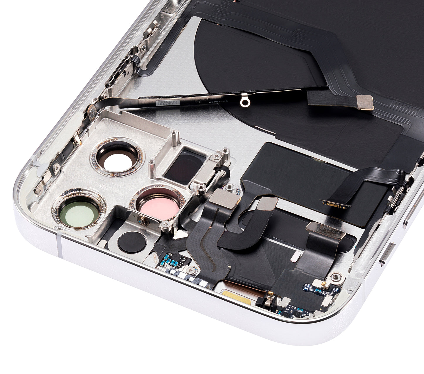 Back Housing W/ Small Parts For iPhone 12 Pro (US Version) (Aftermarket Plus) (Silver)