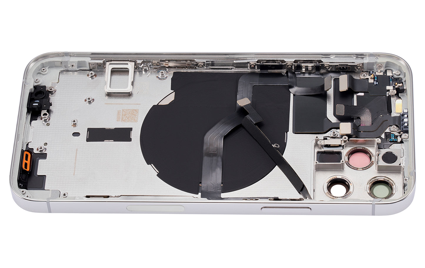 Back Housing W/ Small Parts For iPhone 12 Pro (US Version) (Aftermarket Plus) (Silver)