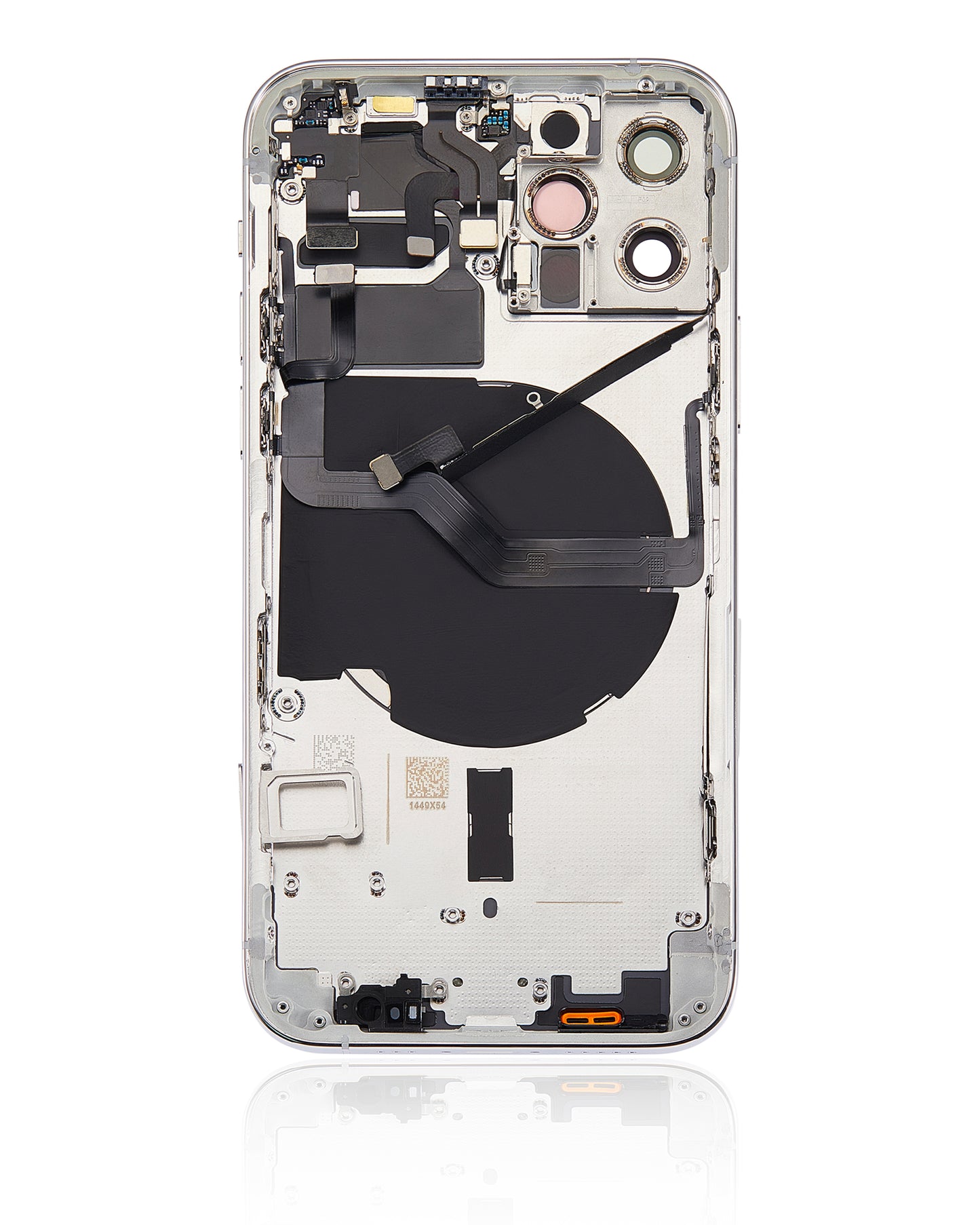Back Housing W/ Small Parts For iPhone 12 Pro (US Version) (Aftermarket Plus) (Silver)