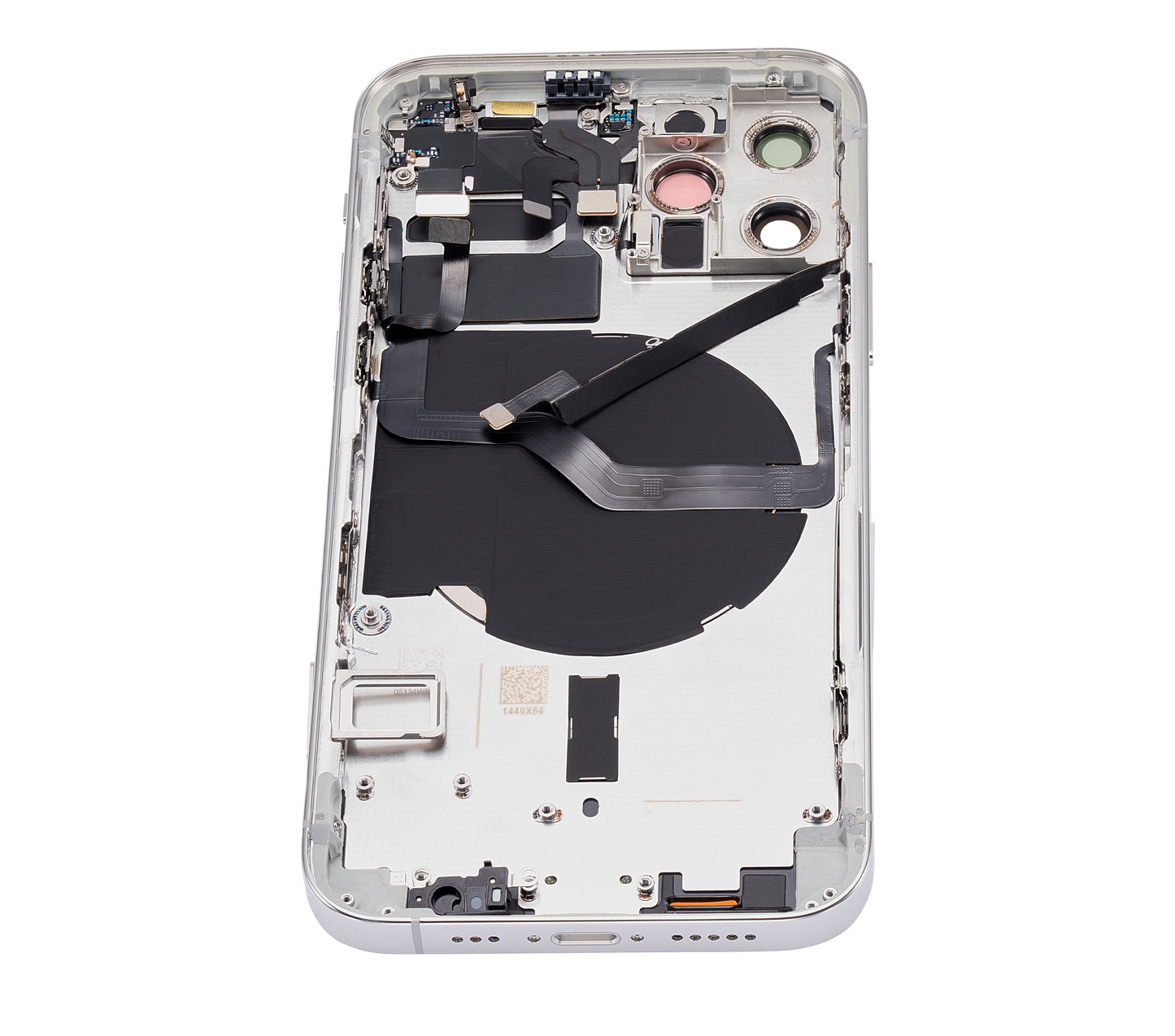 Back Housing W/ Small Parts For iPhone 12 Pro (US Version) (Aftermarket Plus) (Silver)