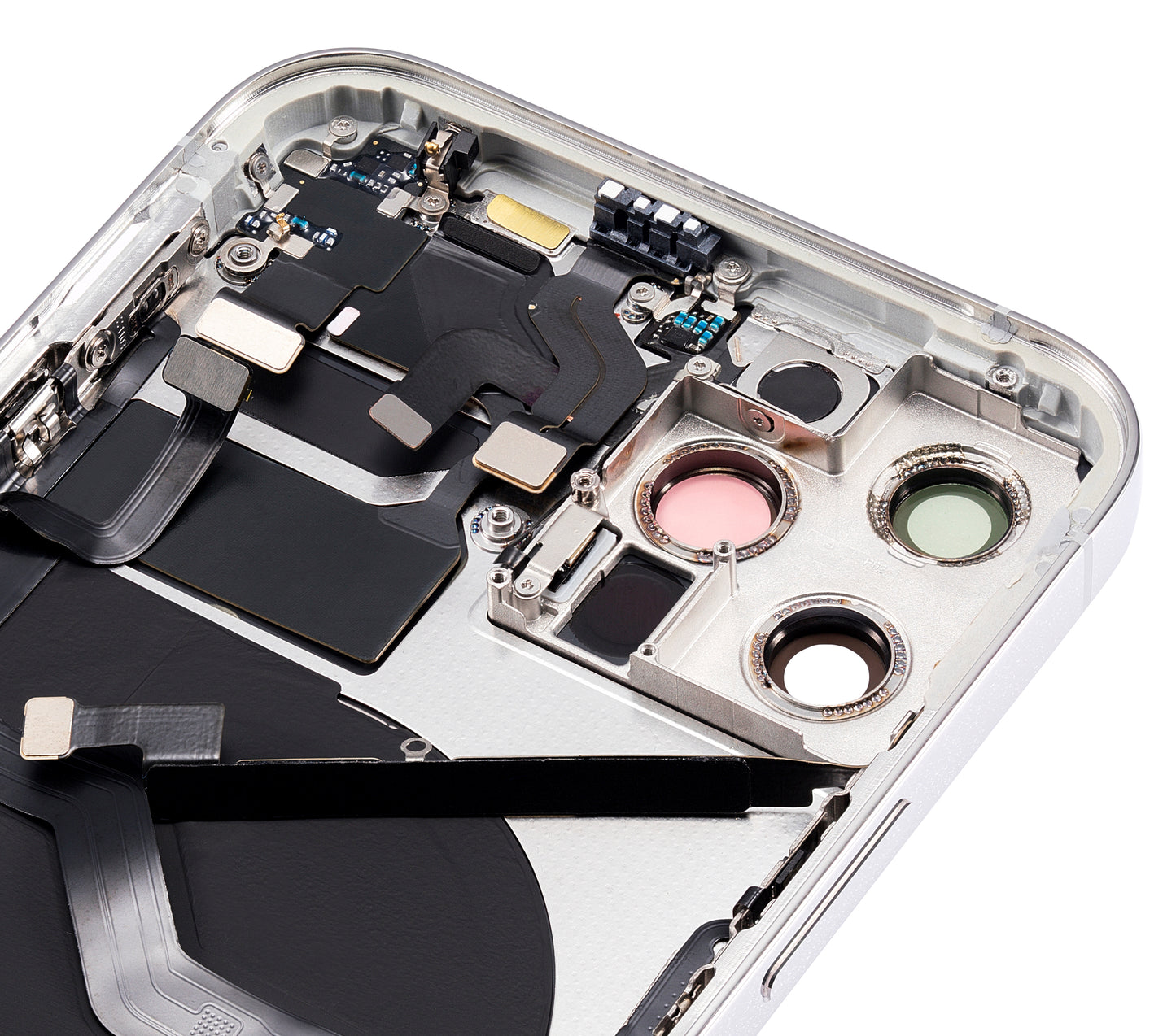 Back Housing W/ Small Parts For iPhone 12 Pro (US Version) (Aftermarket Plus) (Silver)