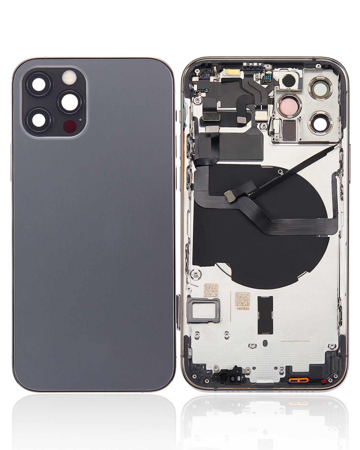 Back Housing W/ Small Parts For iPhone 12 Pro (US Version) (Aftermarket Plus) (Graphite)