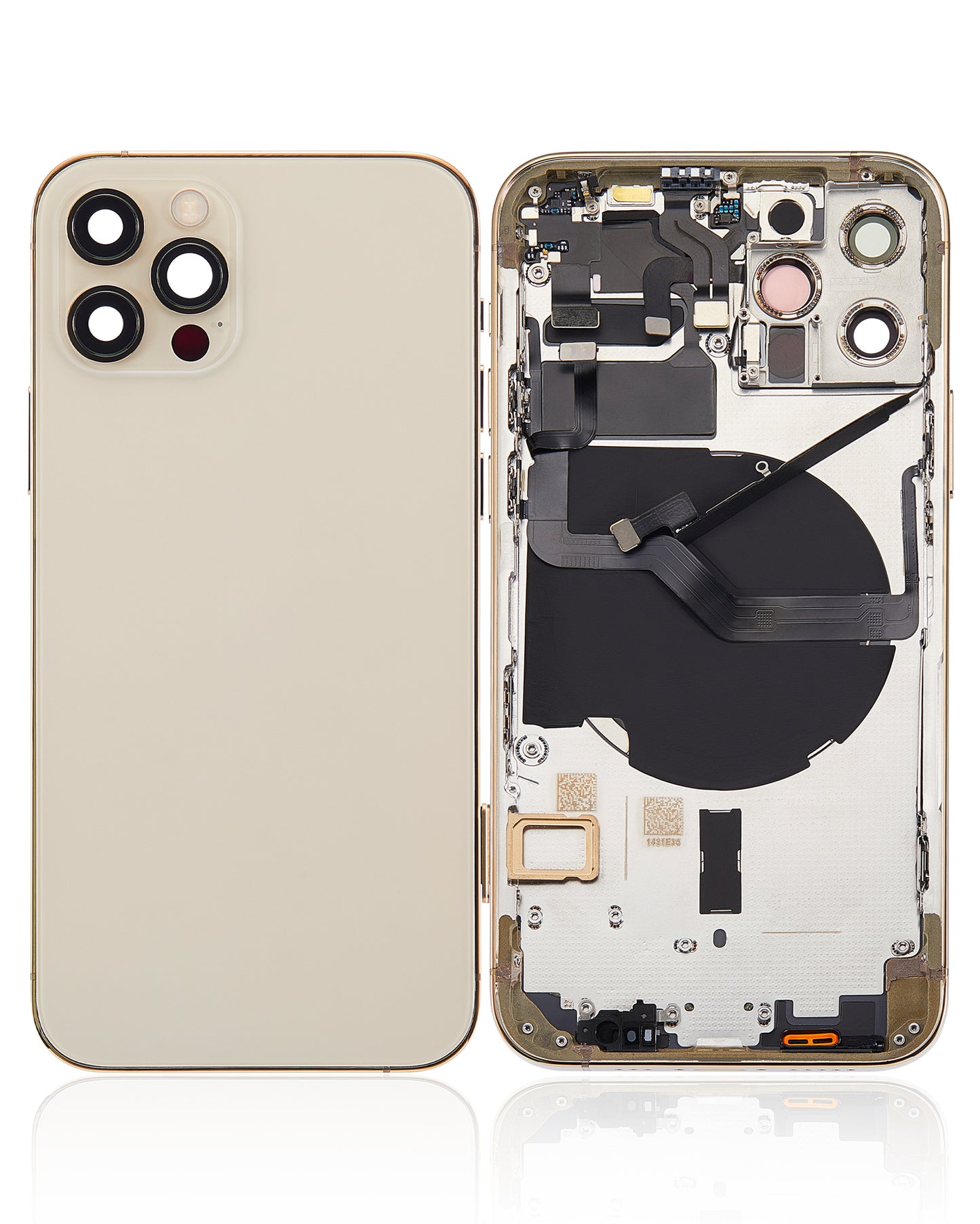Back Housing W/ Small Parts For iPhone 12 Pro (US Version) (Aftermarket Plus) (Gold)