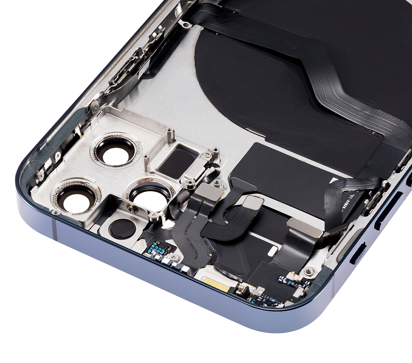 Back Housing W/ Small Parts For iPhone 12 Pro (US Version) (Aftermarket Plus) (Pacific Blue)