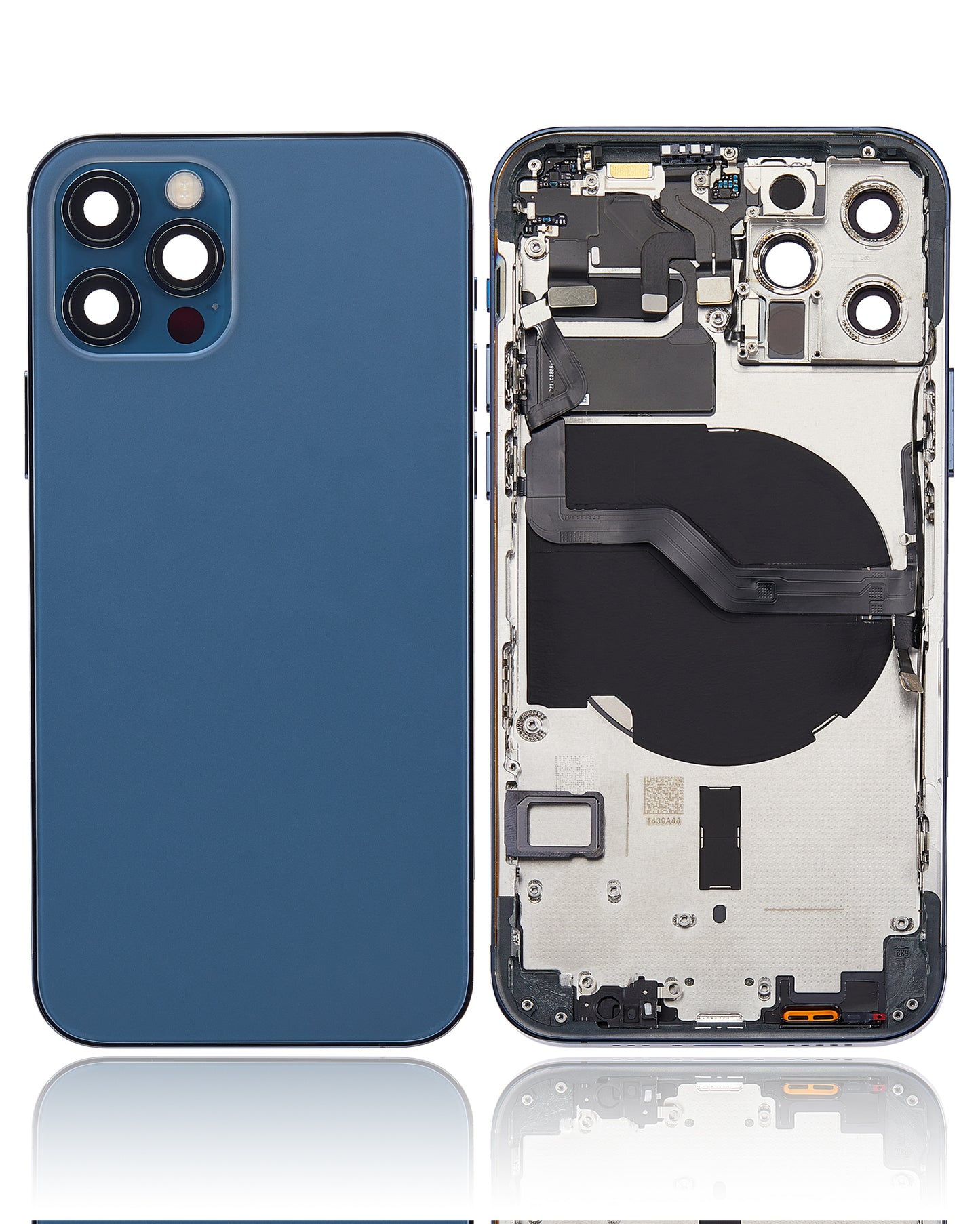 Back Housing W/ Small Parts For iPhone 12 Pro (US Version) (Aftermarket Plus) (Pacific Blue)