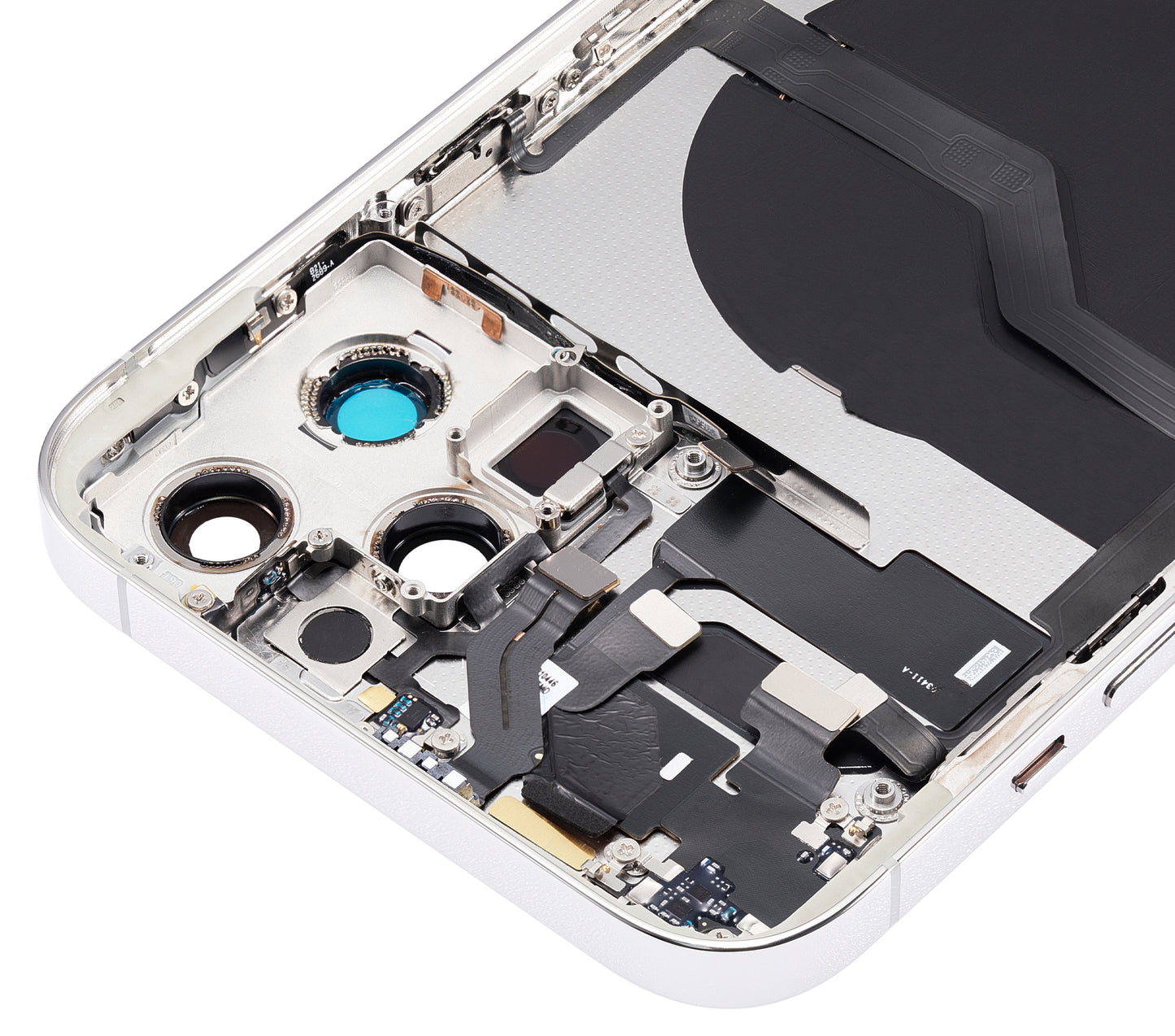 Back Housing W/ Small Parts For iPhone 12 Pro Max (US Version) (Aftermarket Plus) (Silver)