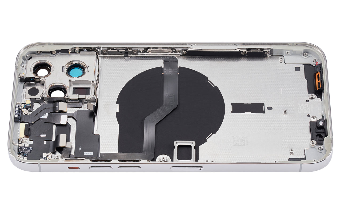 Back Housing W/ Small Parts For iPhone 12 Pro Max (US Version) (Aftermarket Plus) (Silver)