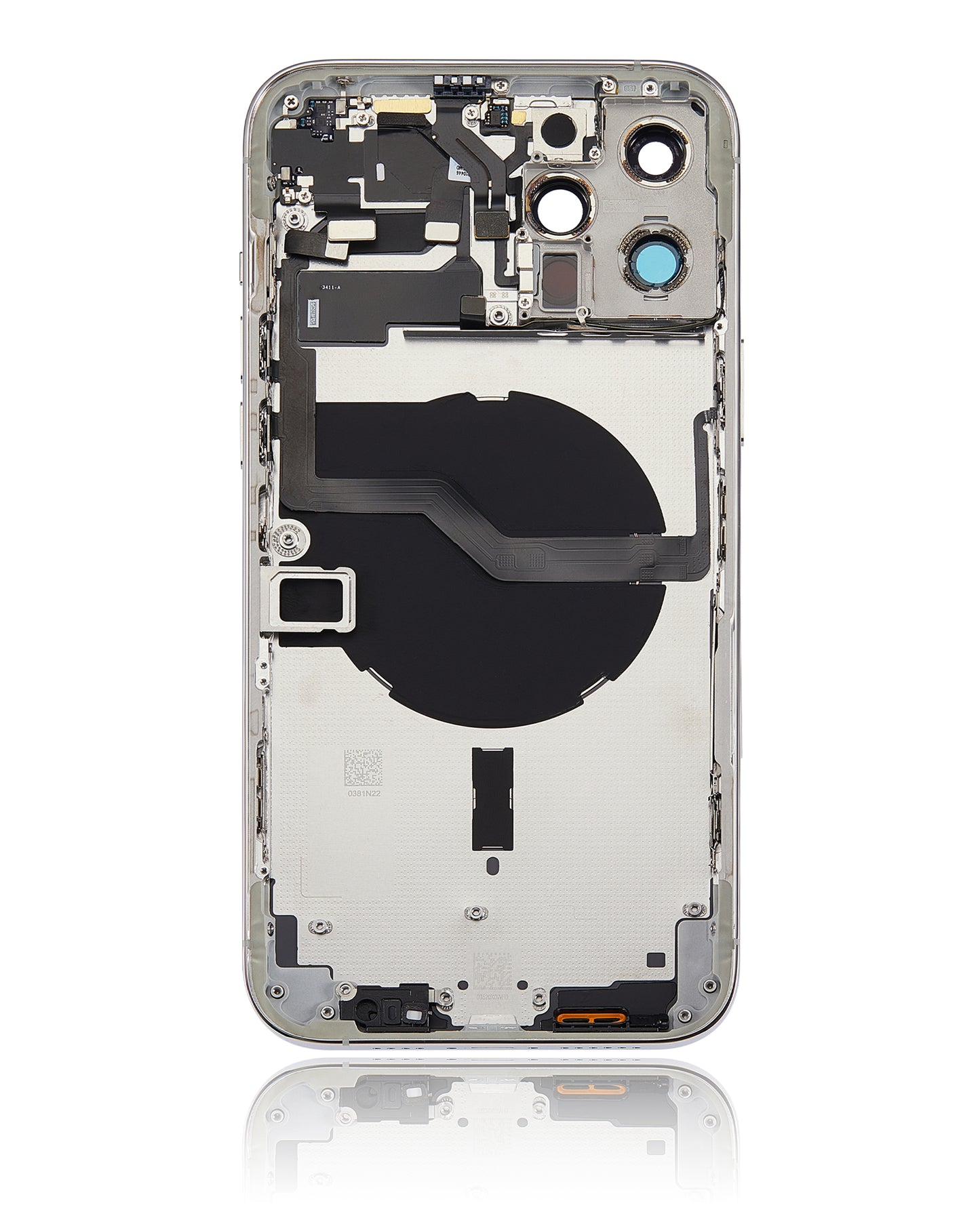 Back Housing W/ Small Parts For iPhone 12 Pro Max (US Version) (Aftermarket Plus) (Silver)